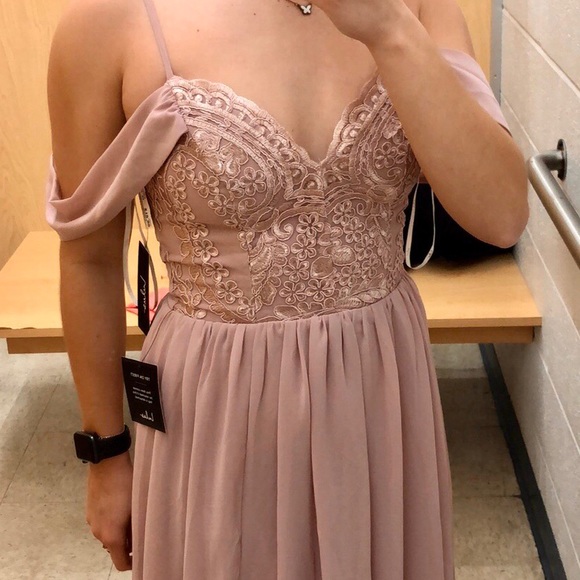 Lulus Dresses & Skirts - NWT Lulus Blush Double Strap Pink Lace Dress